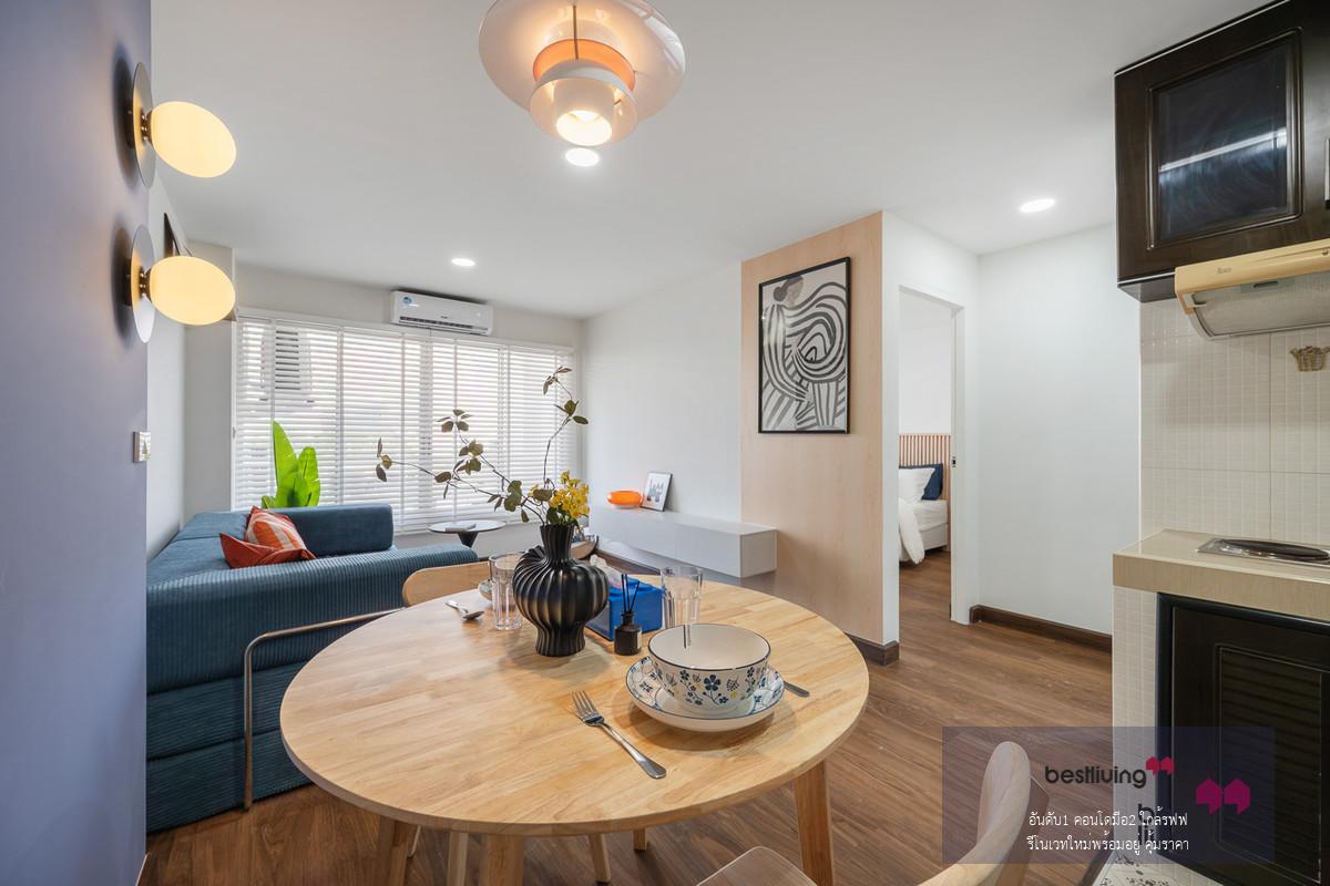 ขายคอนโด MRT หัวหมาก 5 นาที 42 ตร.ม. 2 ระเบียง