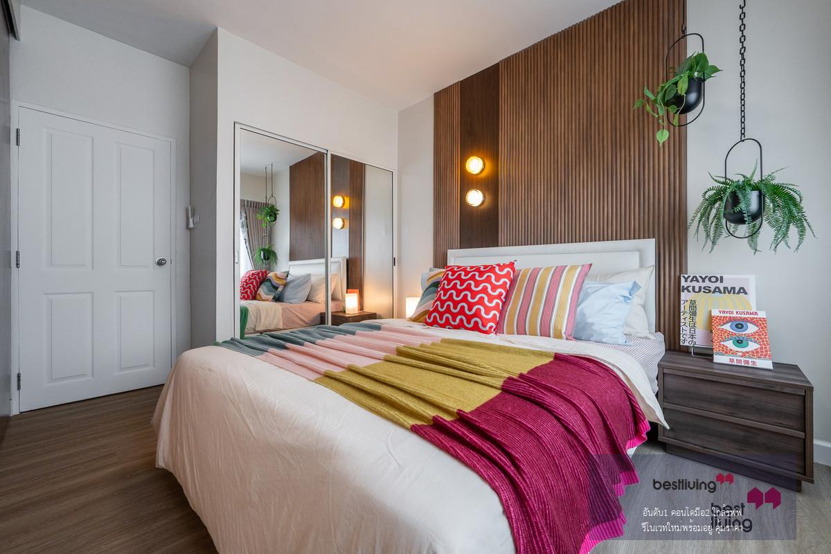 A Space Sukhumvit 77 ห้องวิวสระ ระเบียงทิศตะวันออก