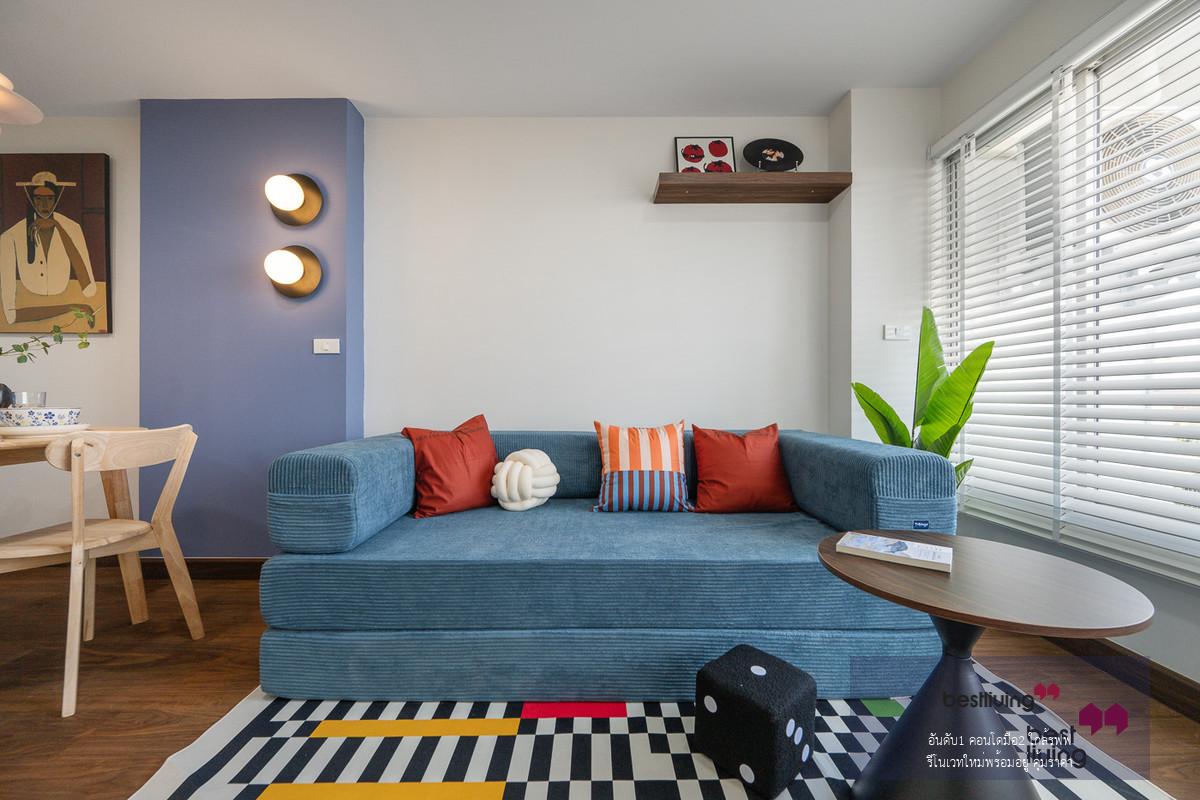 ขายคอนโด MRT หัวหมาก 5 นาที 42 ตร.ม. 2 ระเบียง