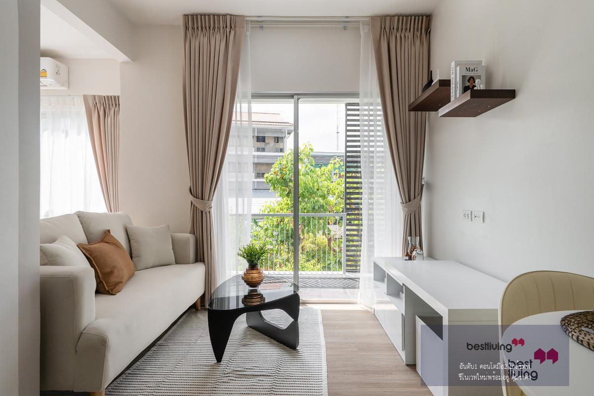 A Space Sukhumvit 77 ห้องสวย ชั้น 3 ระเบียงกว้าง อยู่สบาย