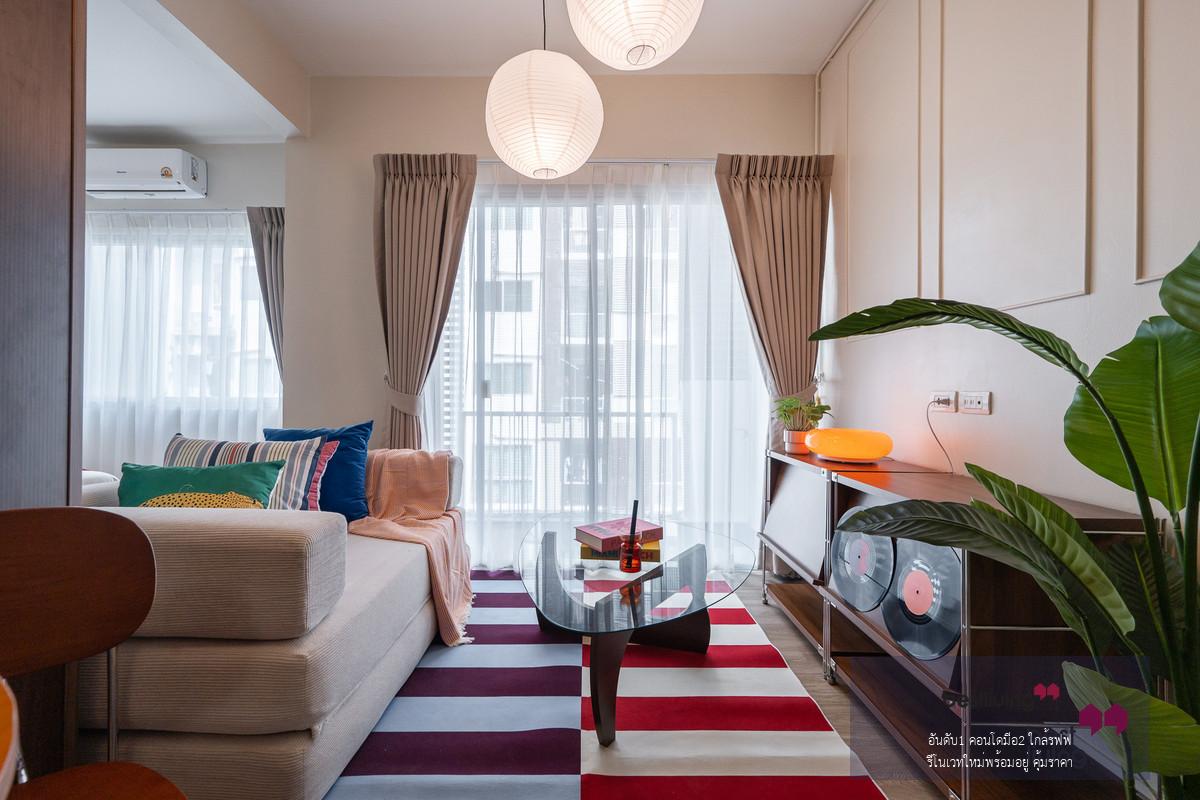 A Space Sukhumvit 77 ห้องวิวสระ ระเบียงทิศตะวันออก